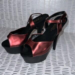 Maroon Pleasers - Pole Dance Heels